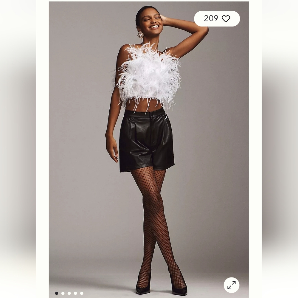 BCBG high waisted faux leather short